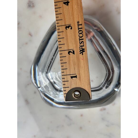 Vintage Strombergshyttan H65 Signed Sweden Art Glass Ashtray Blue Tint MCM READ - Picture 8 of 16